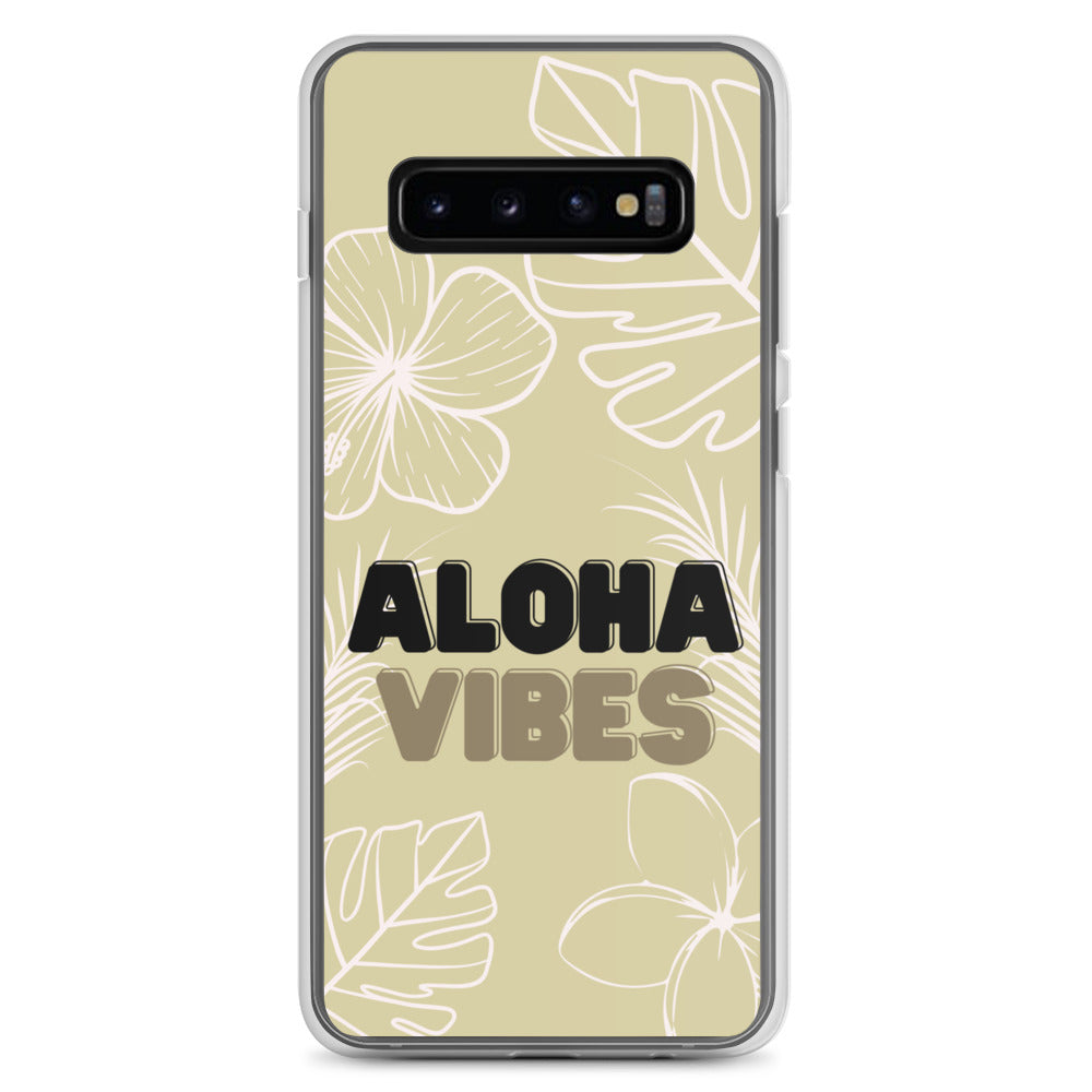 Aloha Vibes, Beige - Clear Case for Samsung®