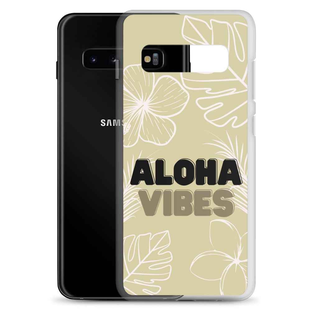 Aloha Vibes, Beige - Clear Case for Samsung®