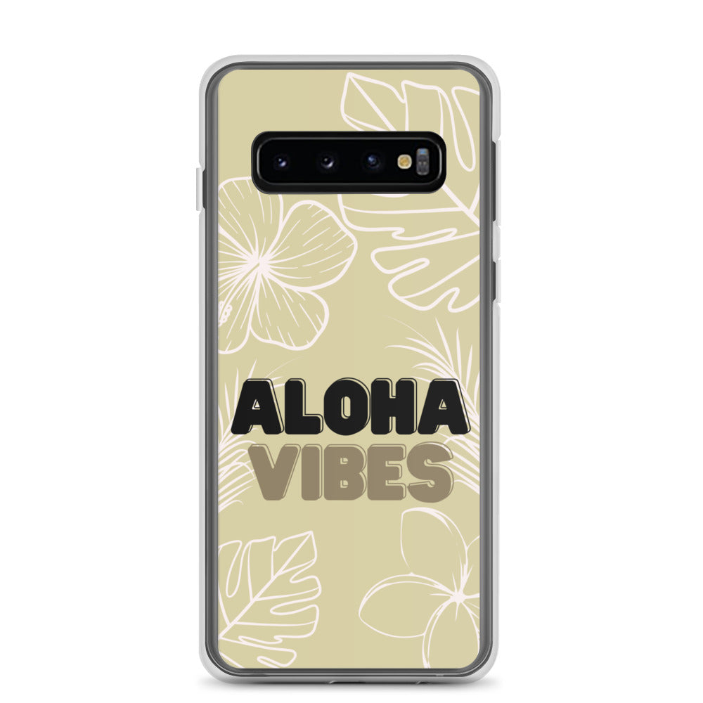 Aloha Vibes, Beige - Clear Case for Samsung®