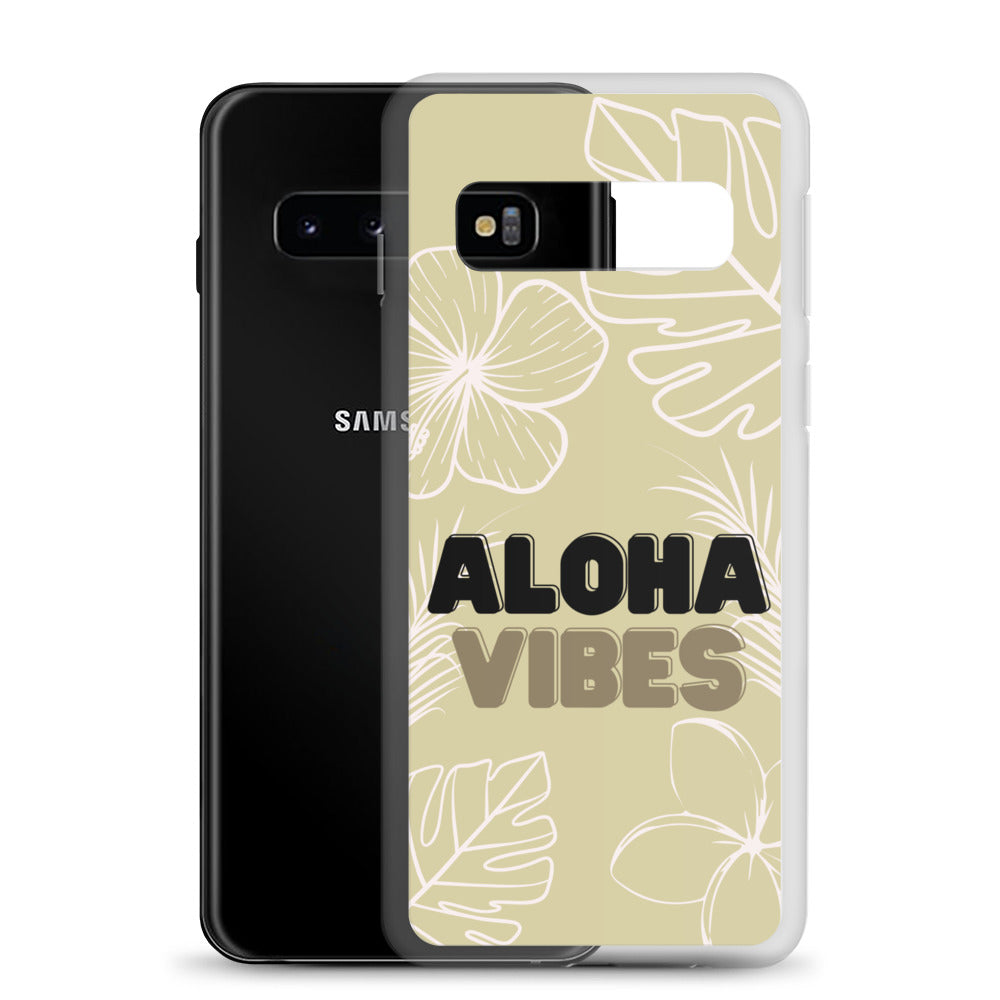 Aloha Vibes, Beige - Clear Case for Samsung®