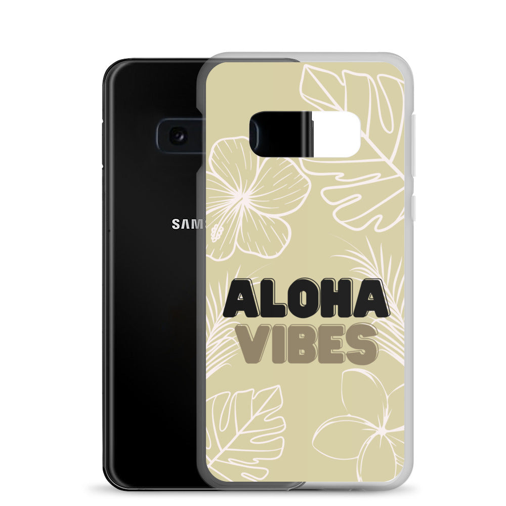 Aloha Vibes, Beige - Clear Case for Samsung®