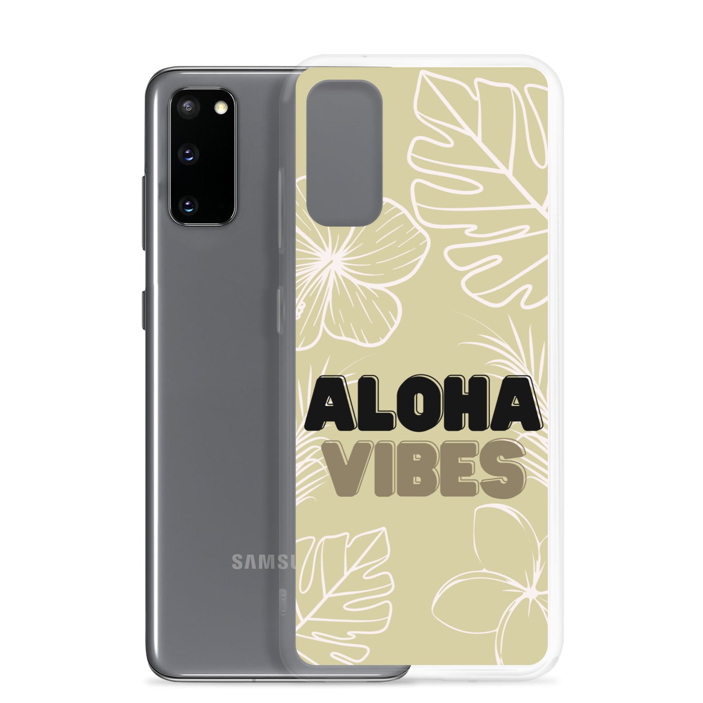 Aloha Vibes, Beige - Clear Case for Samsung®
