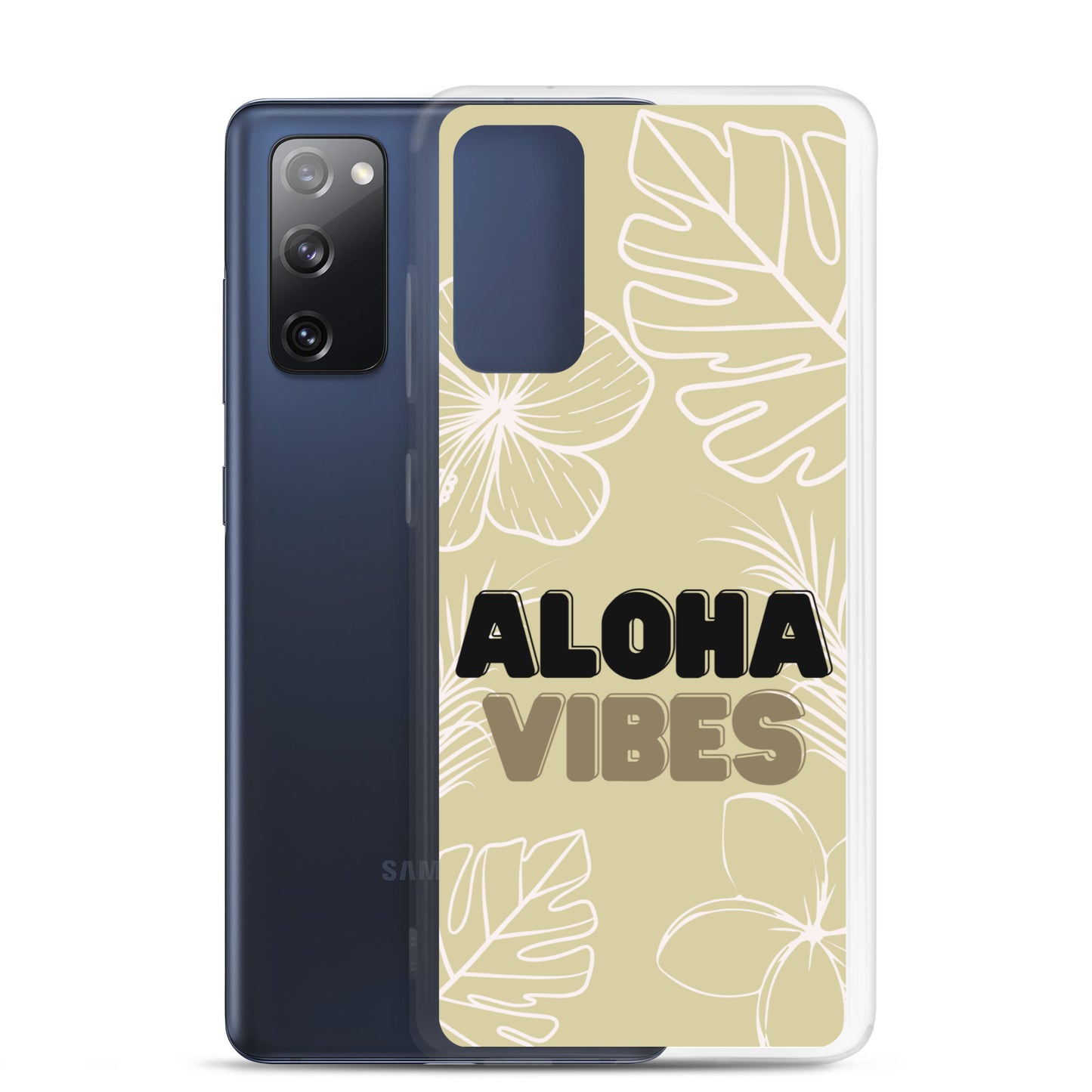 Aloha Vibes, Beige - Clear Case for Samsung®
