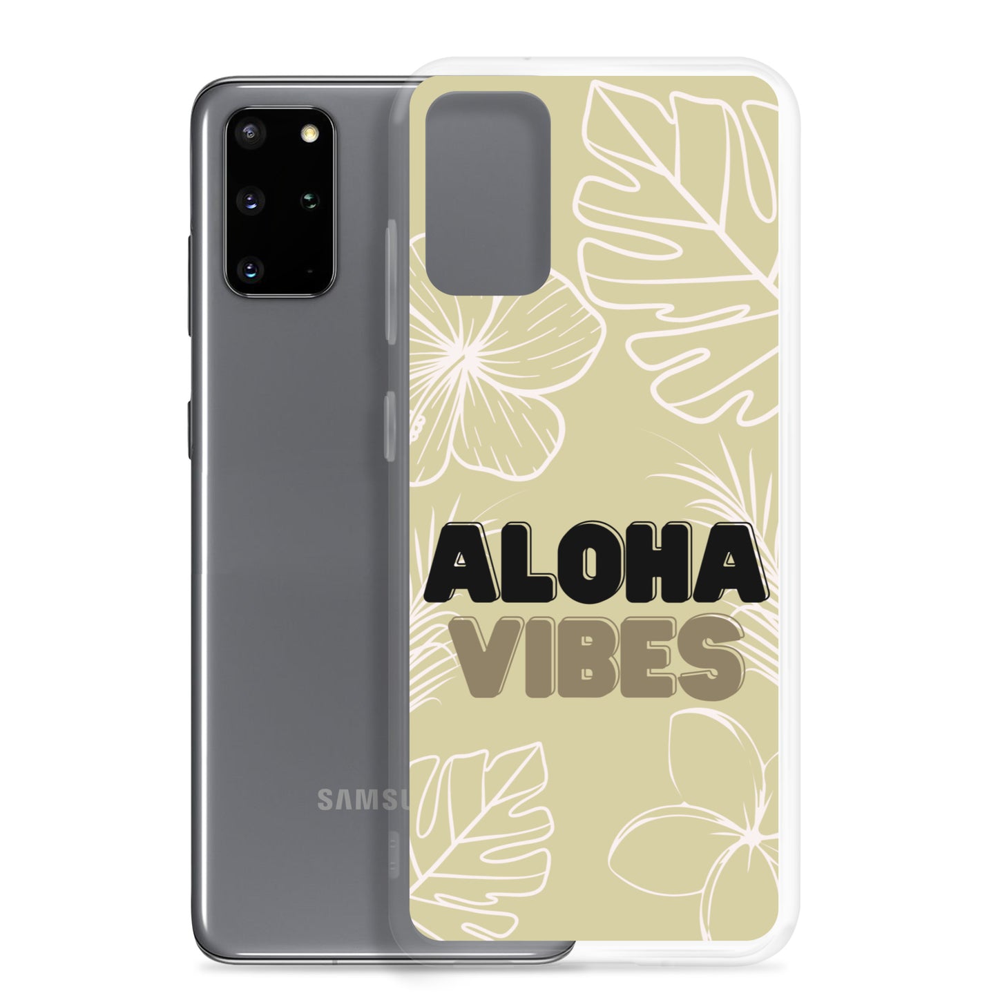 Aloha Vibes, Beige - Clear Case for Samsung®