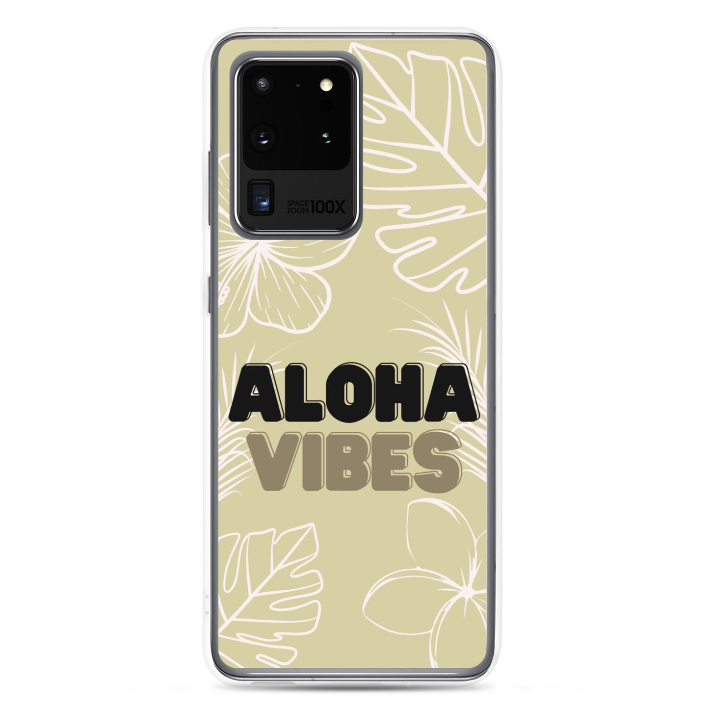 Aloha Vibes, Beige - Clear Case for Samsung®