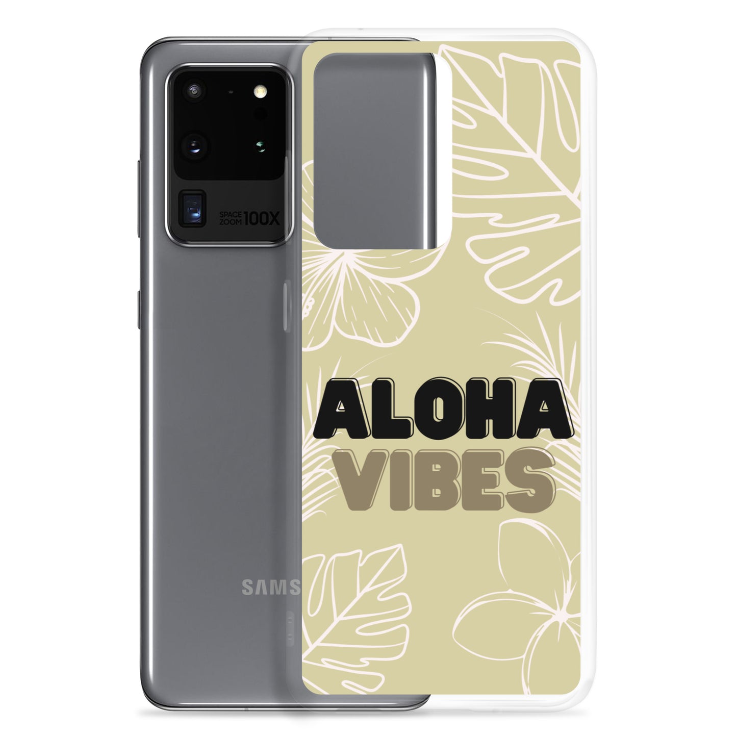 Aloha Vibes, Beige - Clear Case for Samsung®