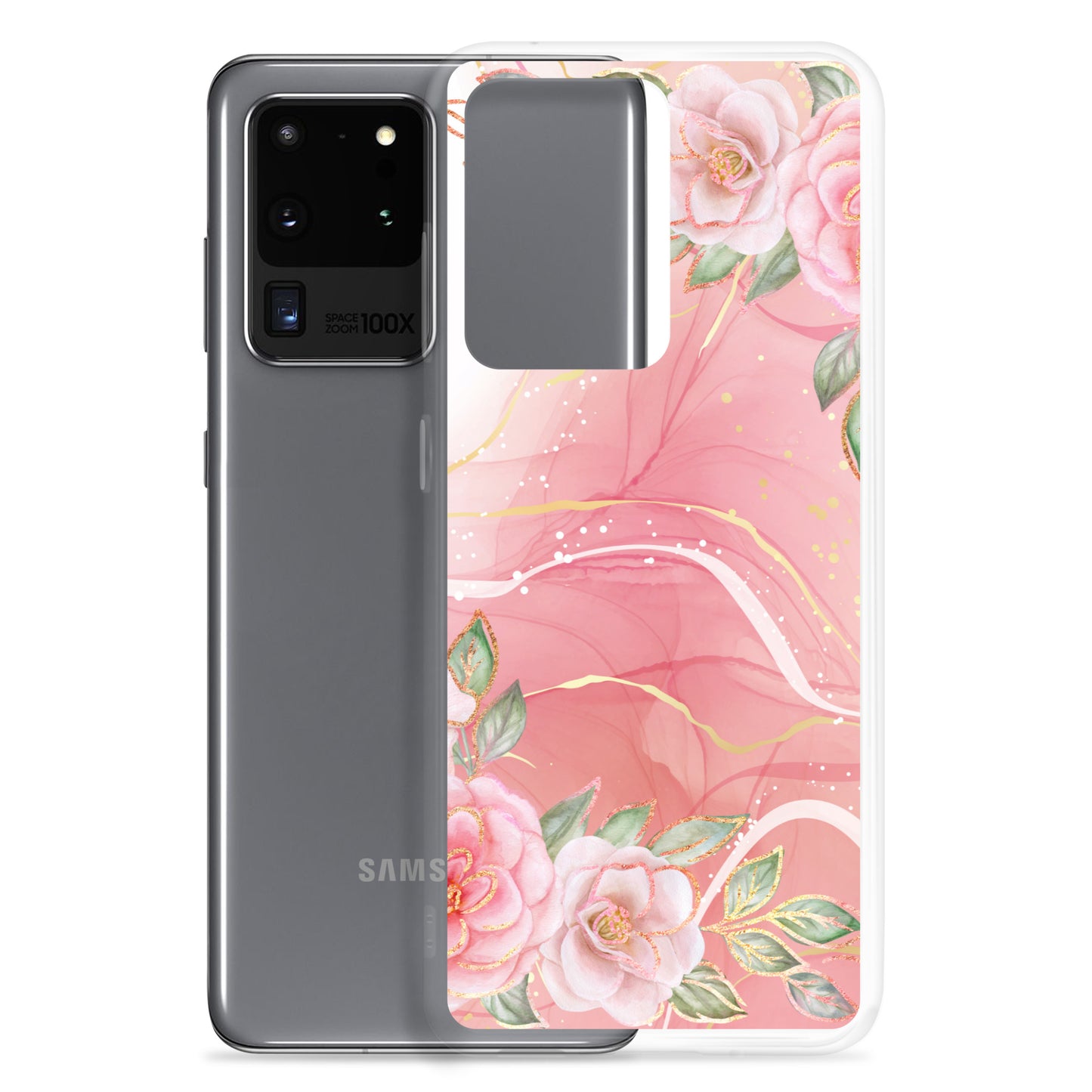 Malia's Pink Roses - Clear Case for Samsung®
