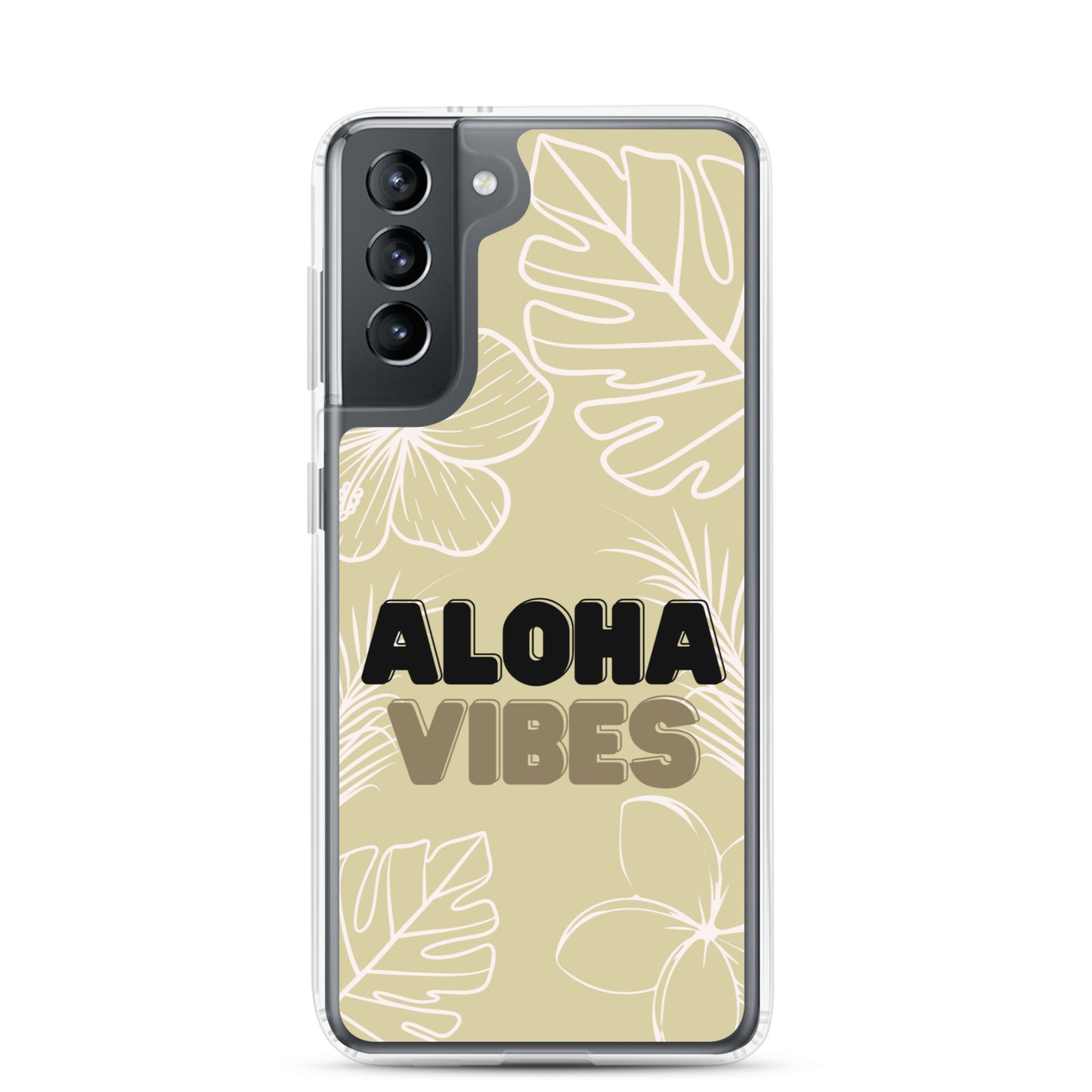Aloha Vibes, Beige - Clear Case for Samsung®