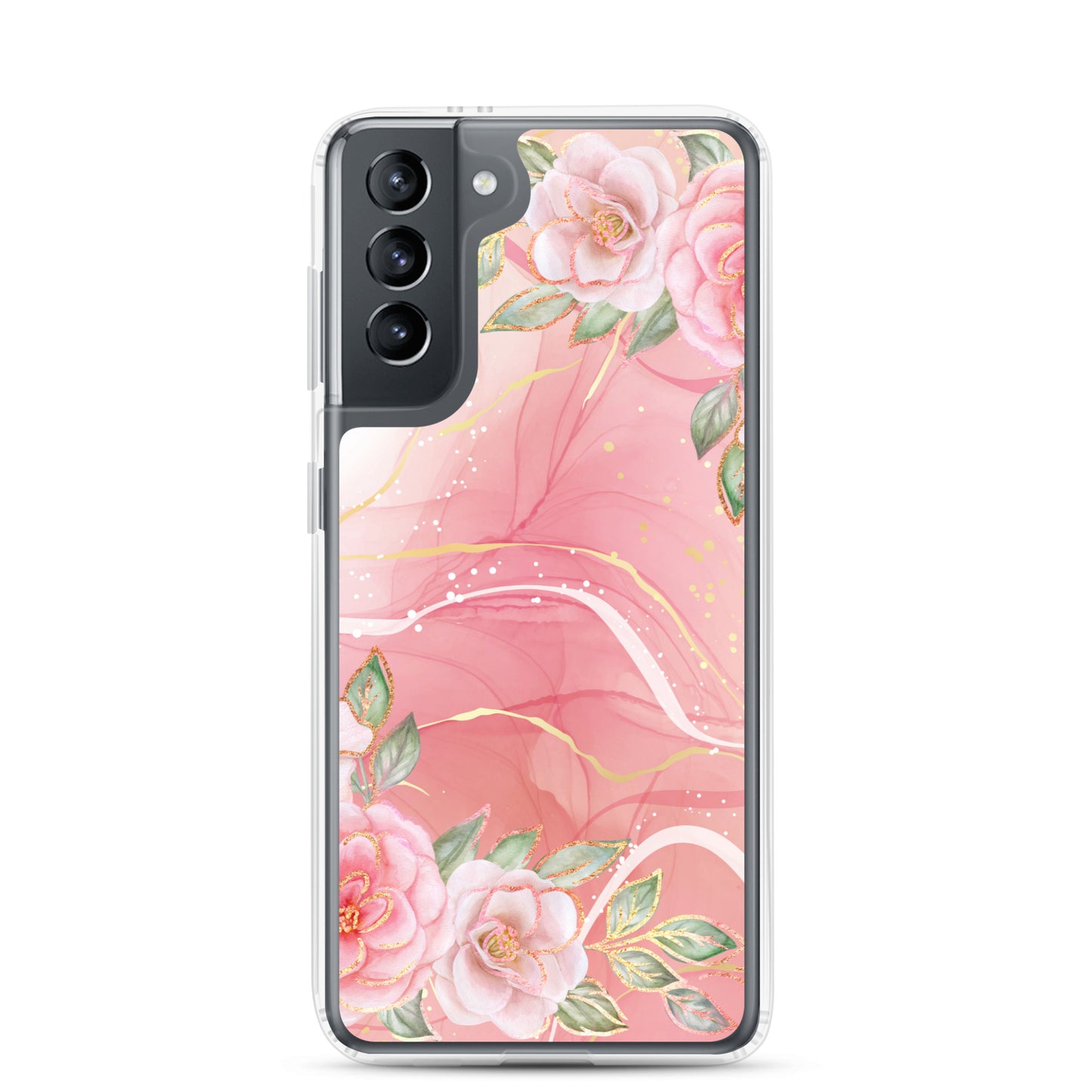 Malia's Pink Roses - Clear Case for Samsung®