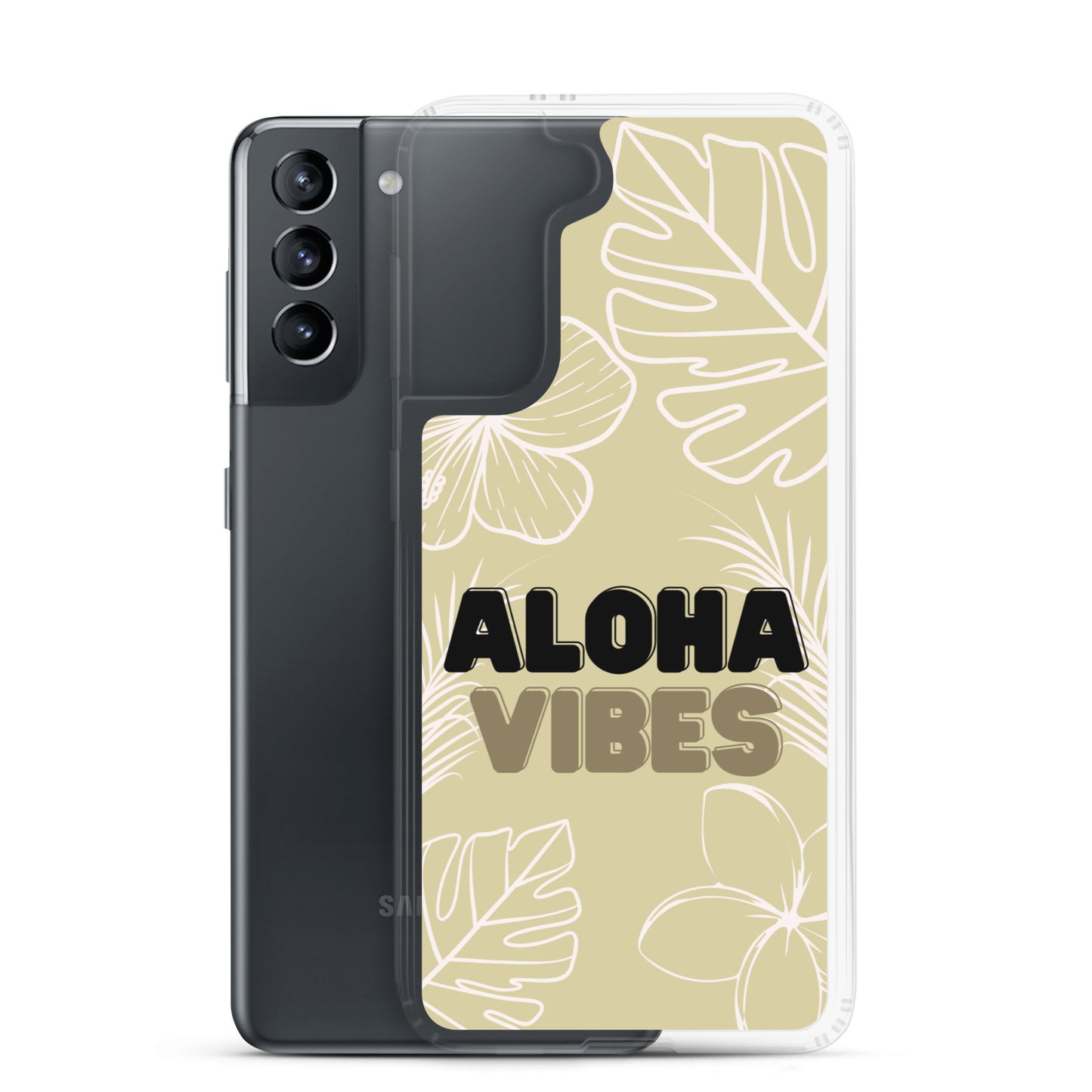 Aloha Vibes, Beige - Clear Case for Samsung®