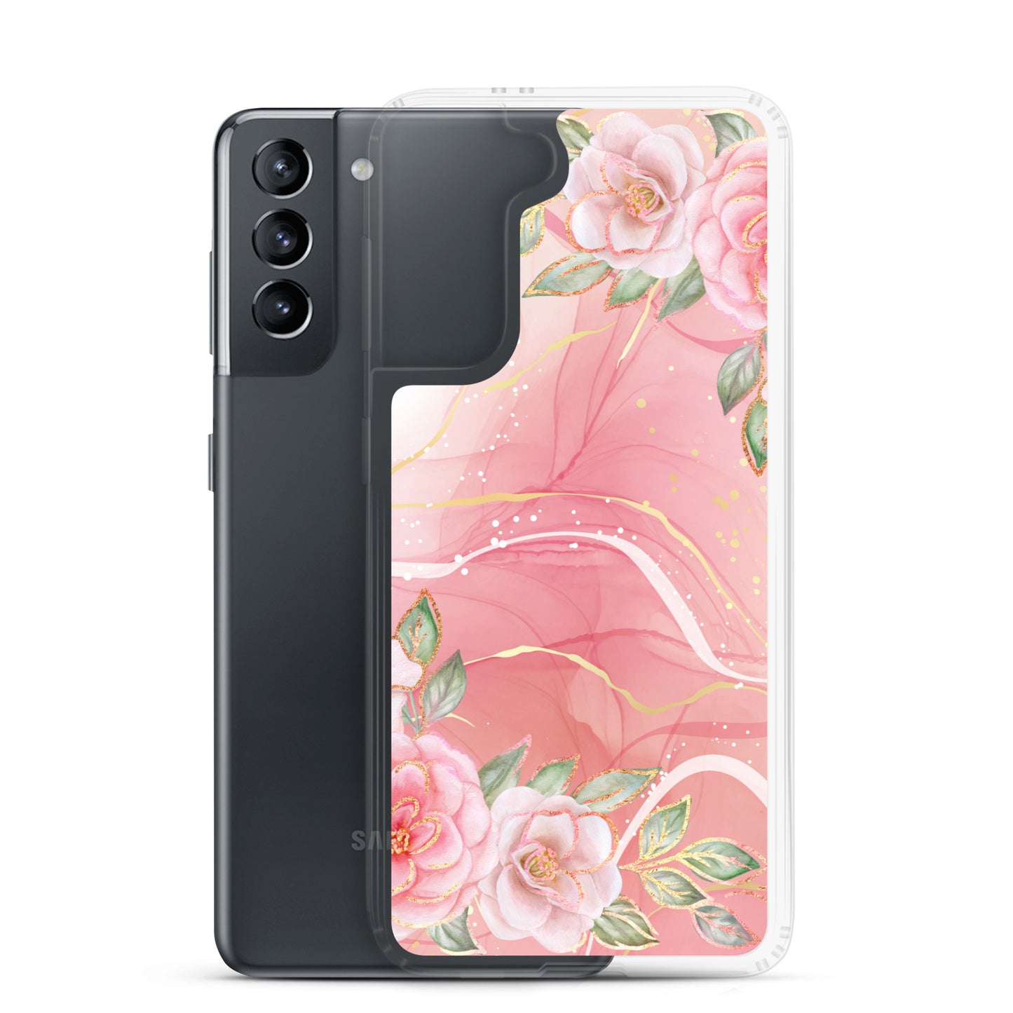 Malia's Pink Roses - Clear Case for Samsung®