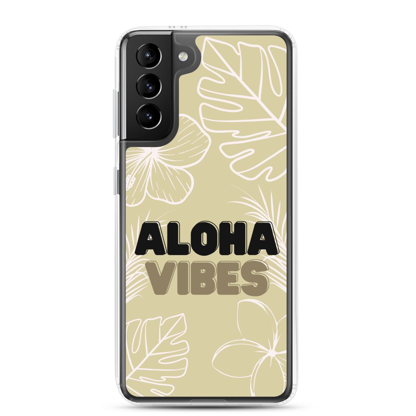 Aloha Vibes, Beige - Clear Case for Samsung®