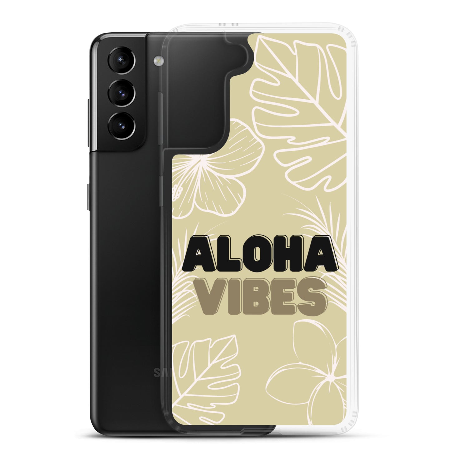 Aloha Vibes, Beige - Clear Case for Samsung®