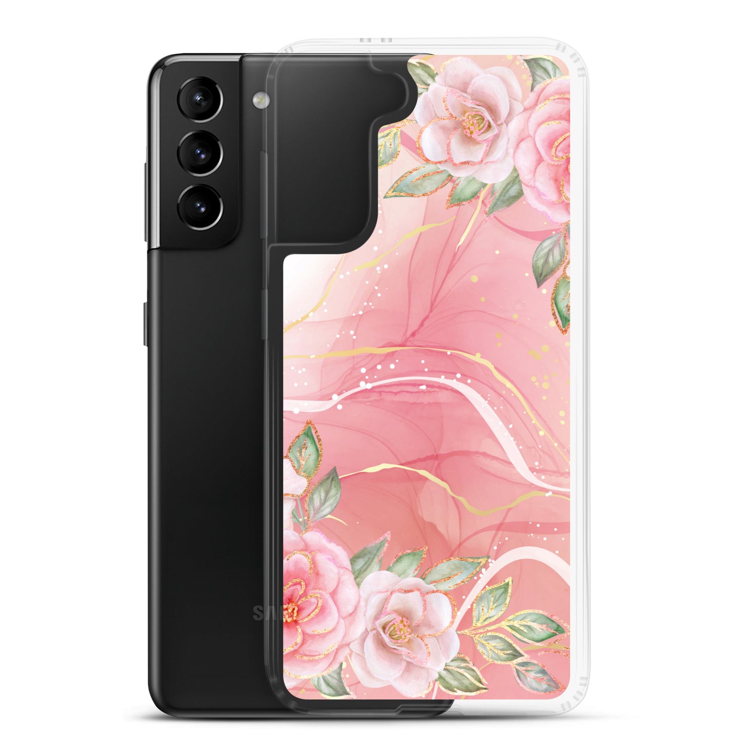 Malia's Pink Roses - Clear Case for Samsung®
