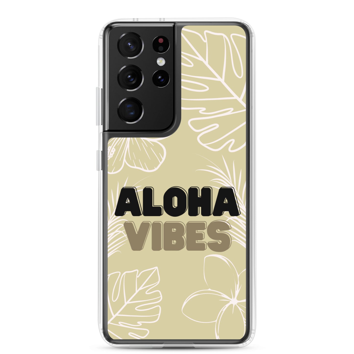 Aloha Vibes, Beige - Clear Case for Samsung®