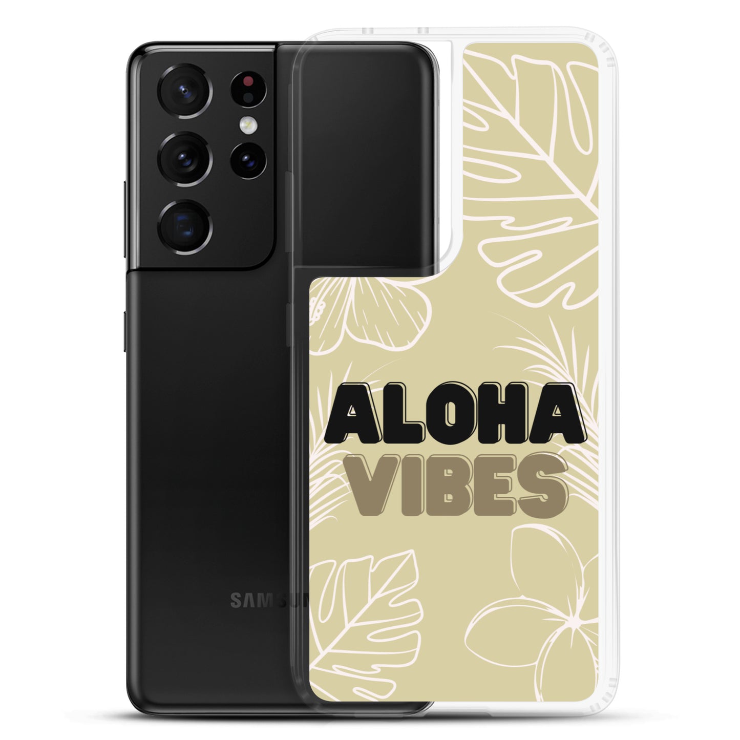 Aloha Vibes, Beige - Clear Case for Samsung®