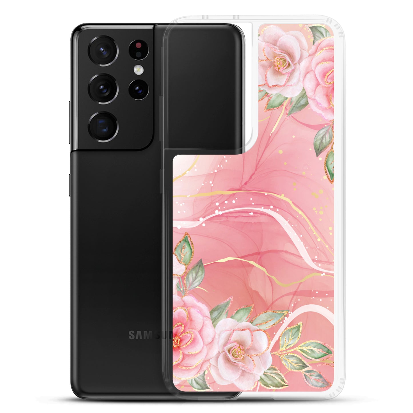 Malia's Pink Roses - Clear Case for Samsung®