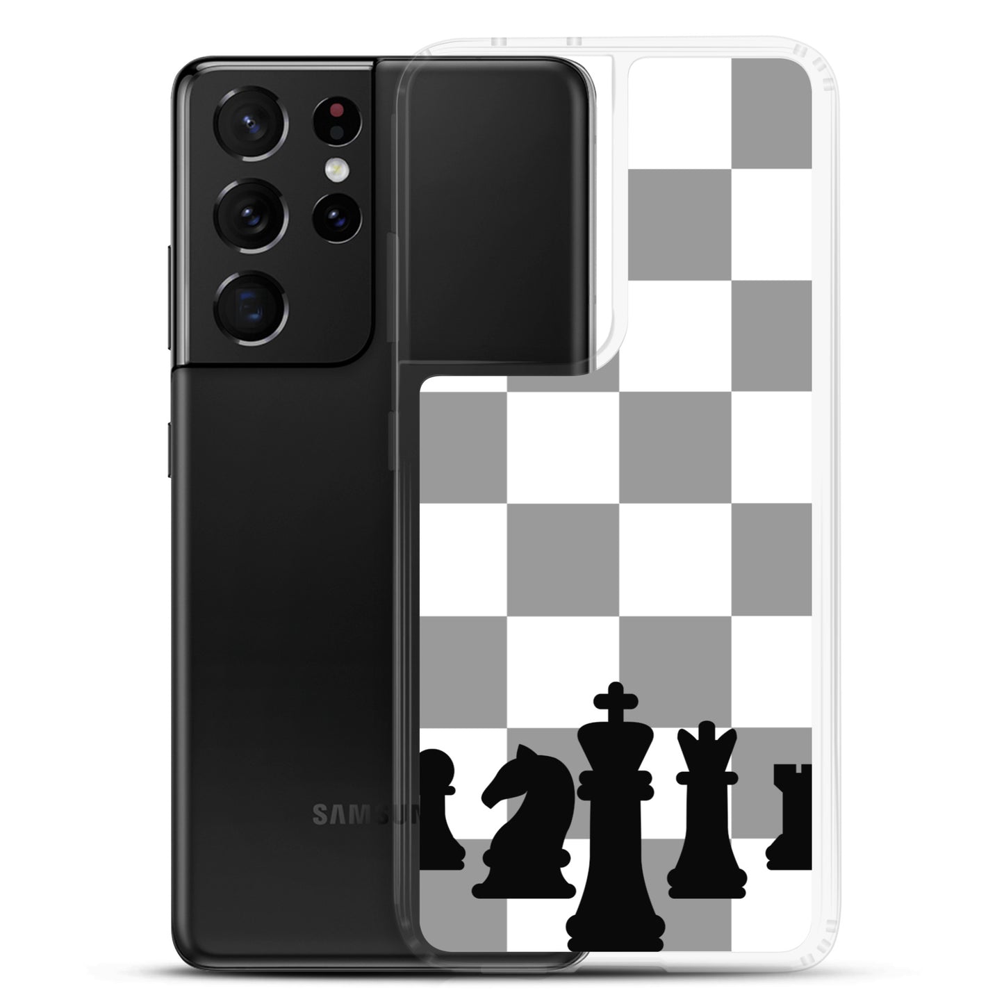 Chess Board with Chess Pieces - Clear Case for Samsung®