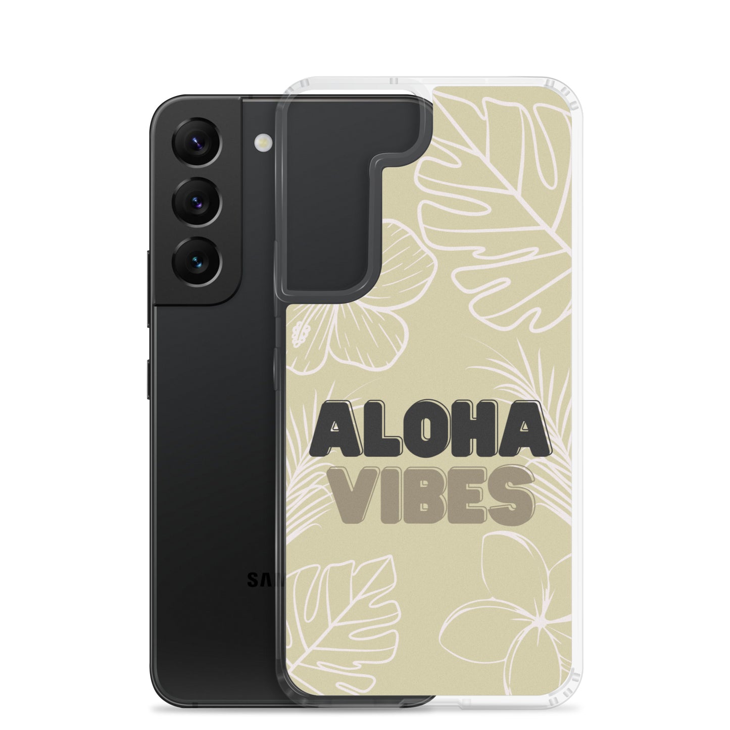 Aloha Vibes, Beige - Clear Case for Samsung®