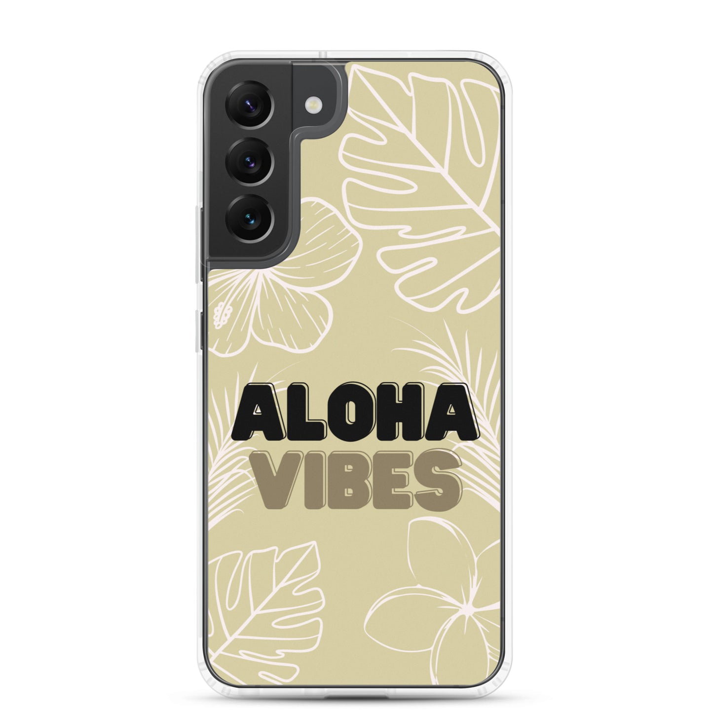 Aloha Vibes, Beige - Clear Case for Samsung®