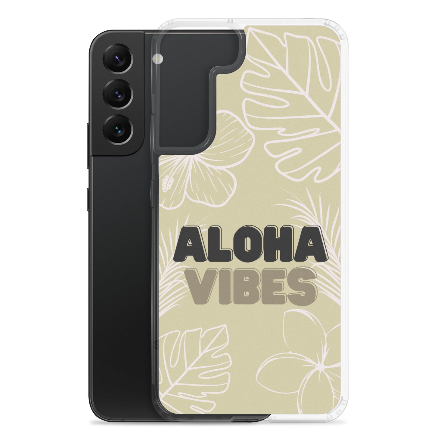 Aloha Vibes, Beige - Clear Case for Samsung®