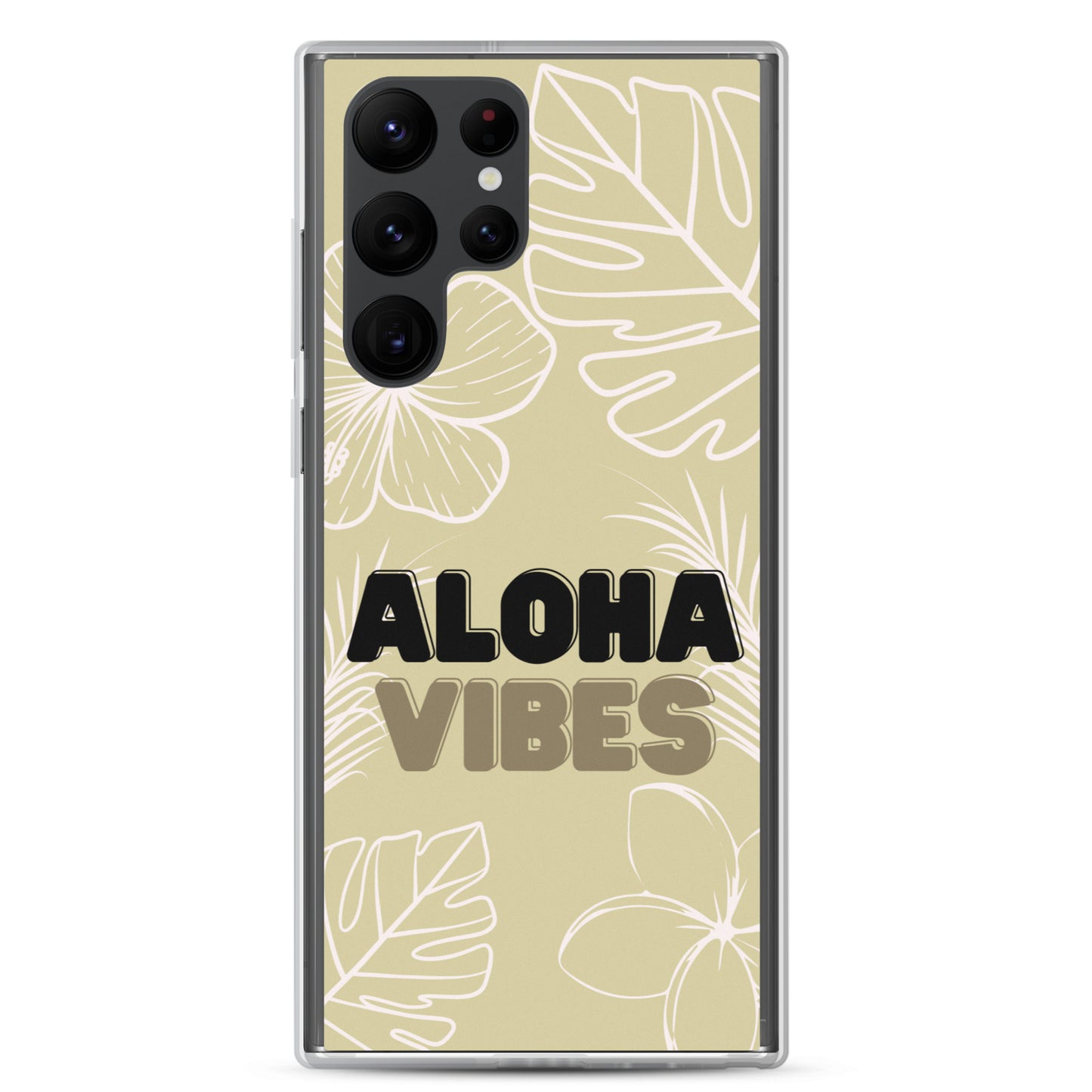 Aloha Vibes, Beige - Clear Case for Samsung®