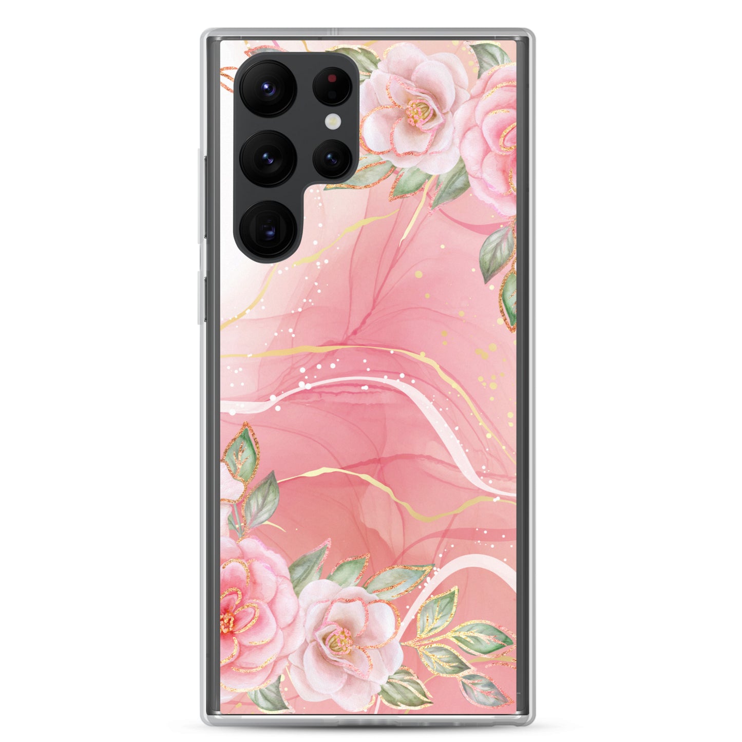 Malia's Pink Roses - Clear Case for Samsung®