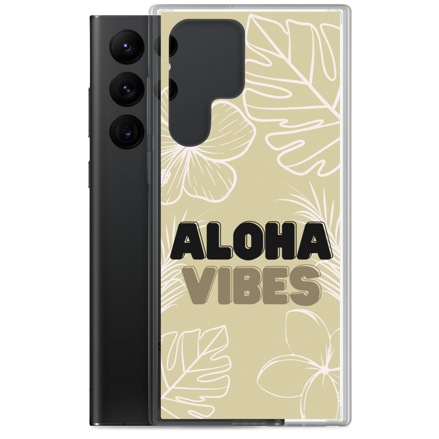 Aloha Vibes, Beige - Clear Case for Samsung®