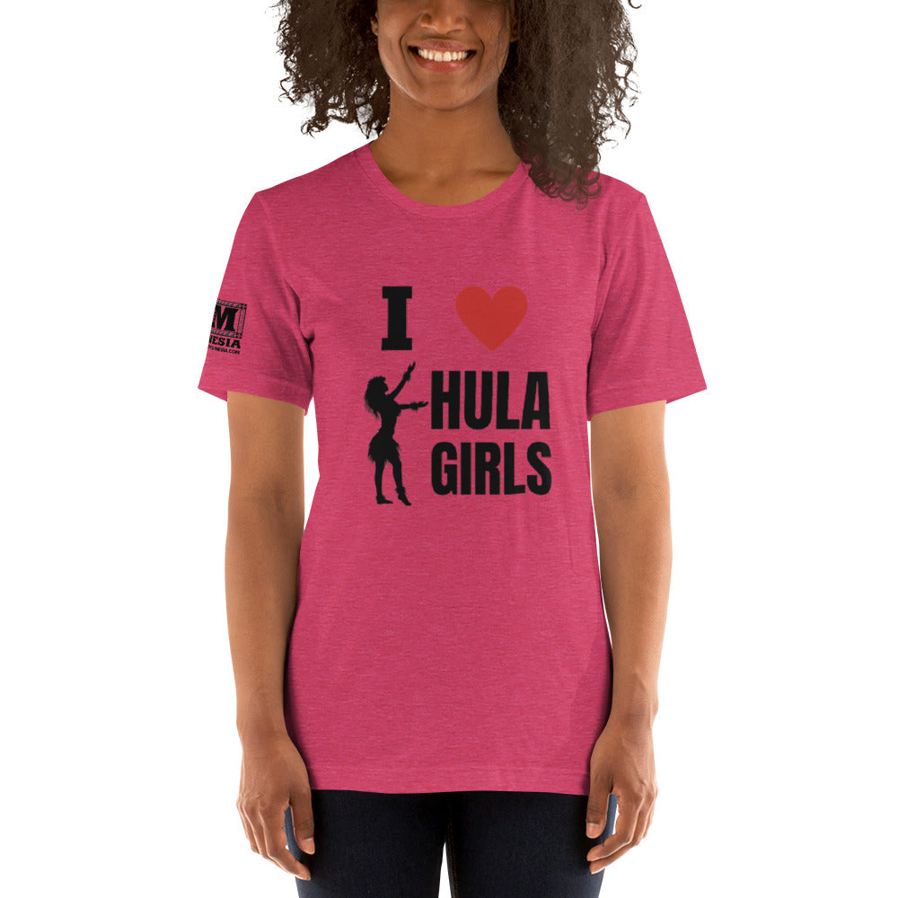 I Love Hula Girls Unisex t-shirt