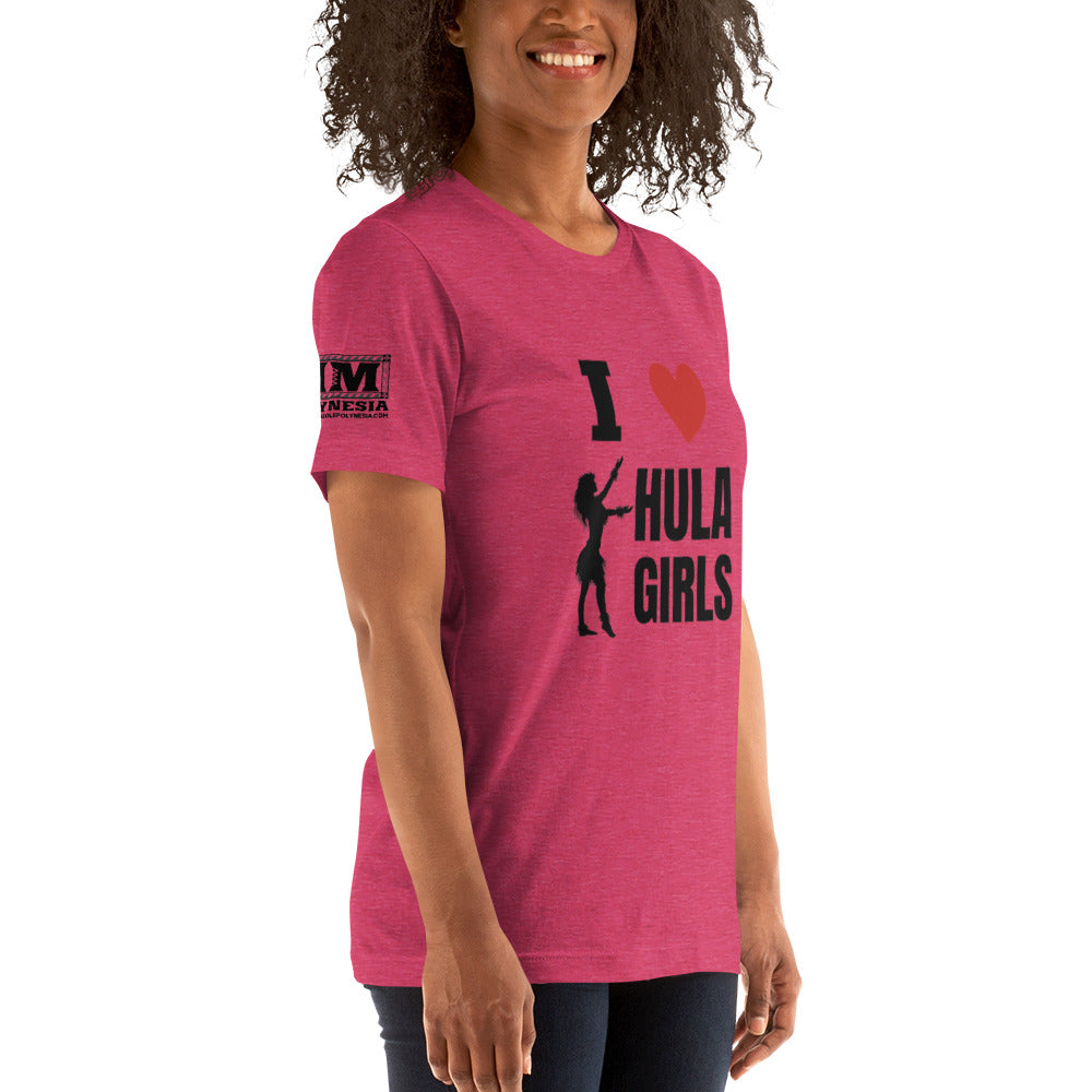 I Love Hula Girls Unisex t-shirt