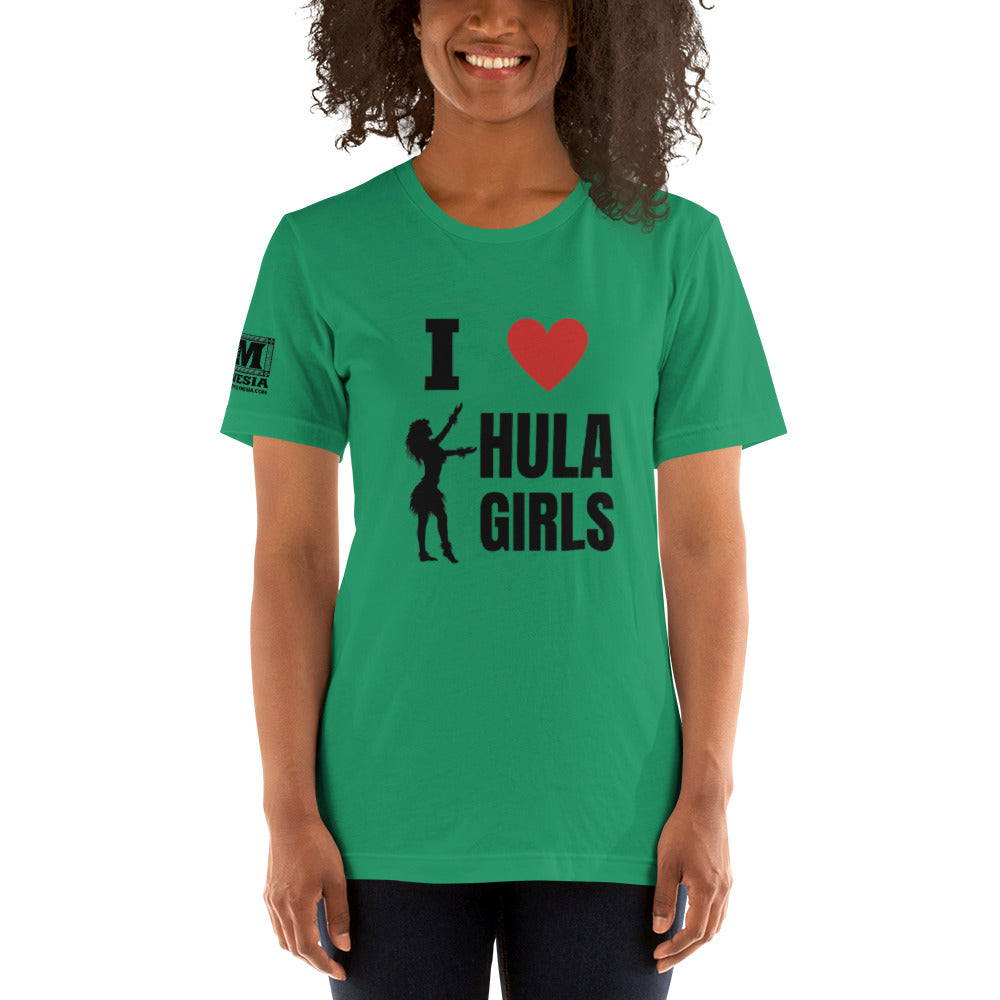 I Love Hula Girls Unisex t-shirt