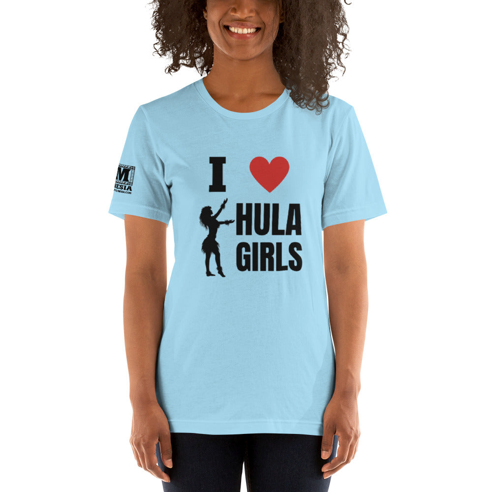 I Love Hula Girls Unisex t-shirt