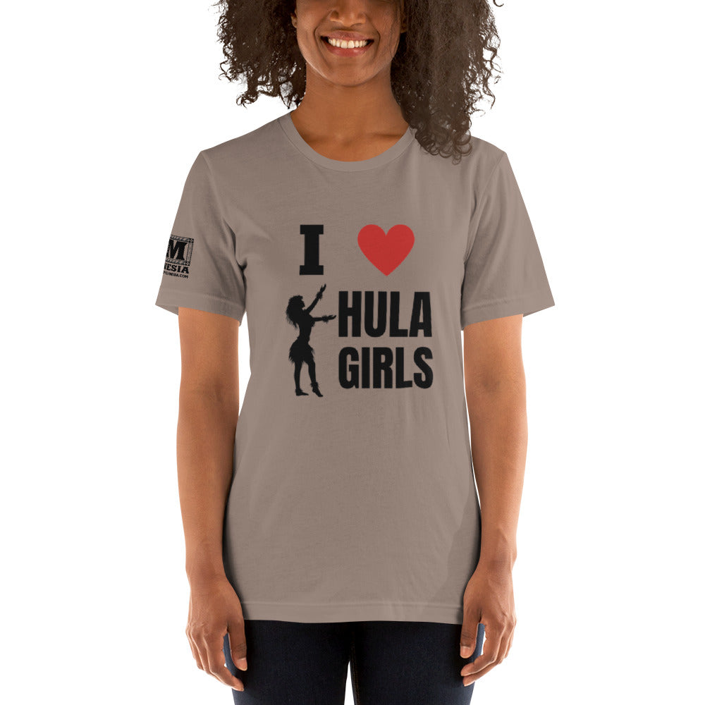 I Love Hula Girls Unisex t-shirt