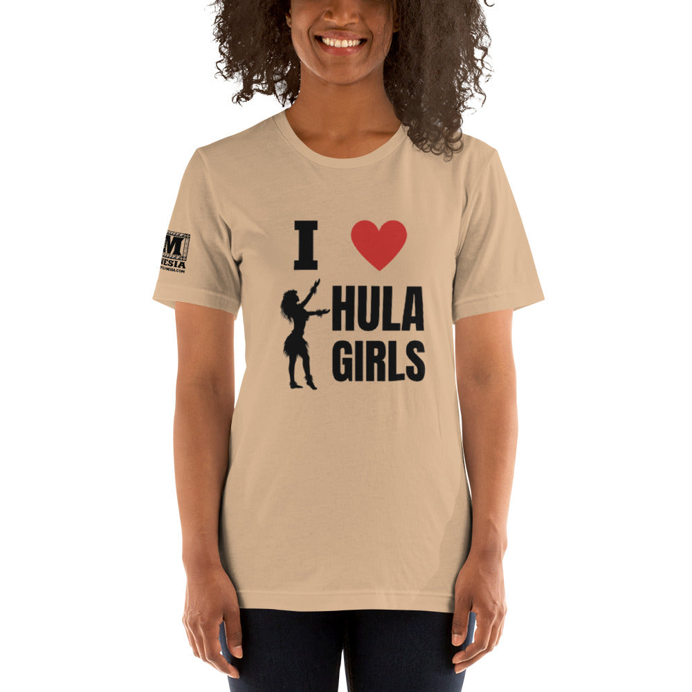 I Love Hula Girls Unisex t-shirt
