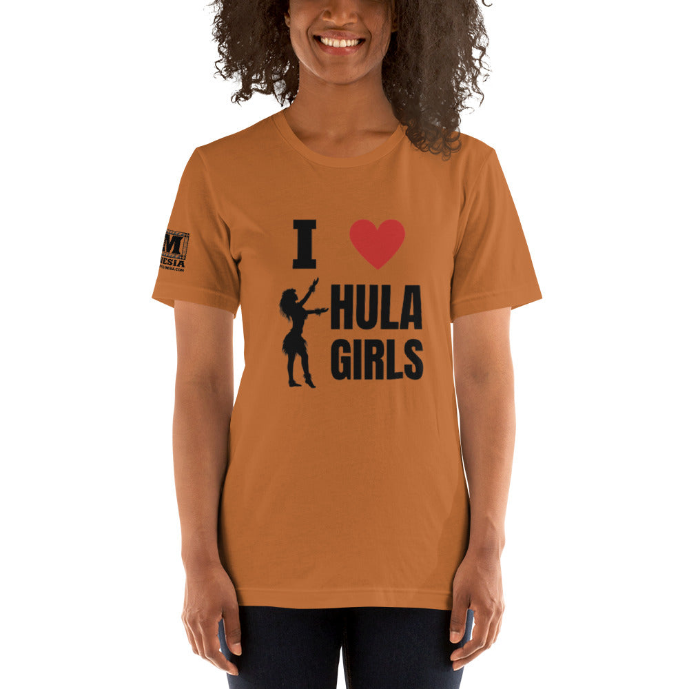 I Love Hula Girls Unisex t-shirt