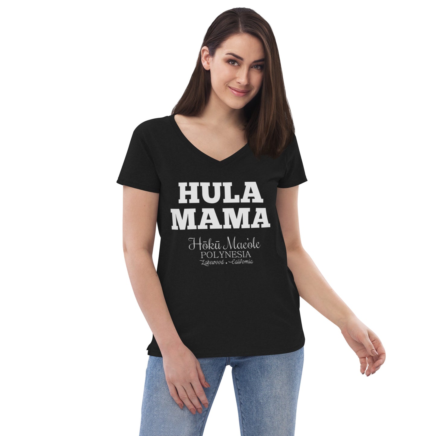 HULA MAMA - Women’s recycled v-neck t-shirt