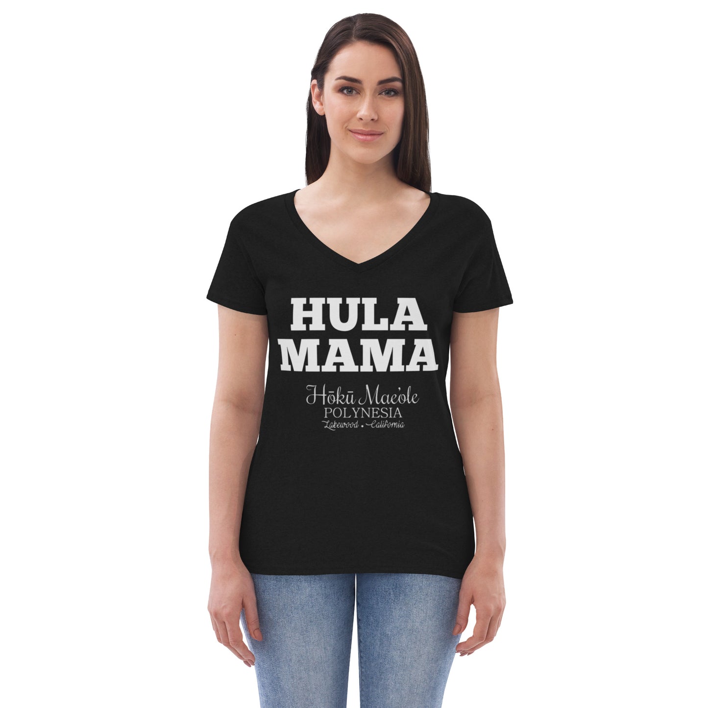 HULA MAMA - Women’s recycled v-neck t-shirt