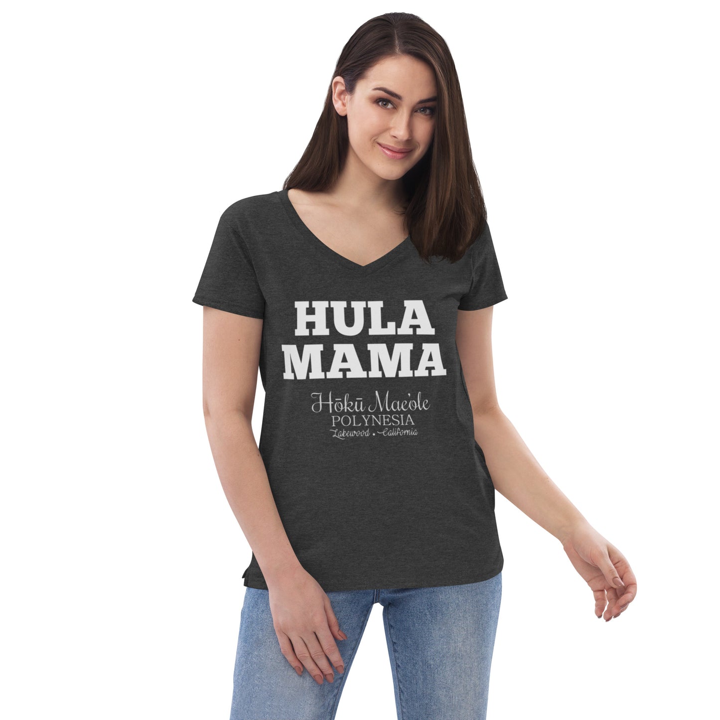 HULA MAMA - Women’s recycled v-neck t-shirt