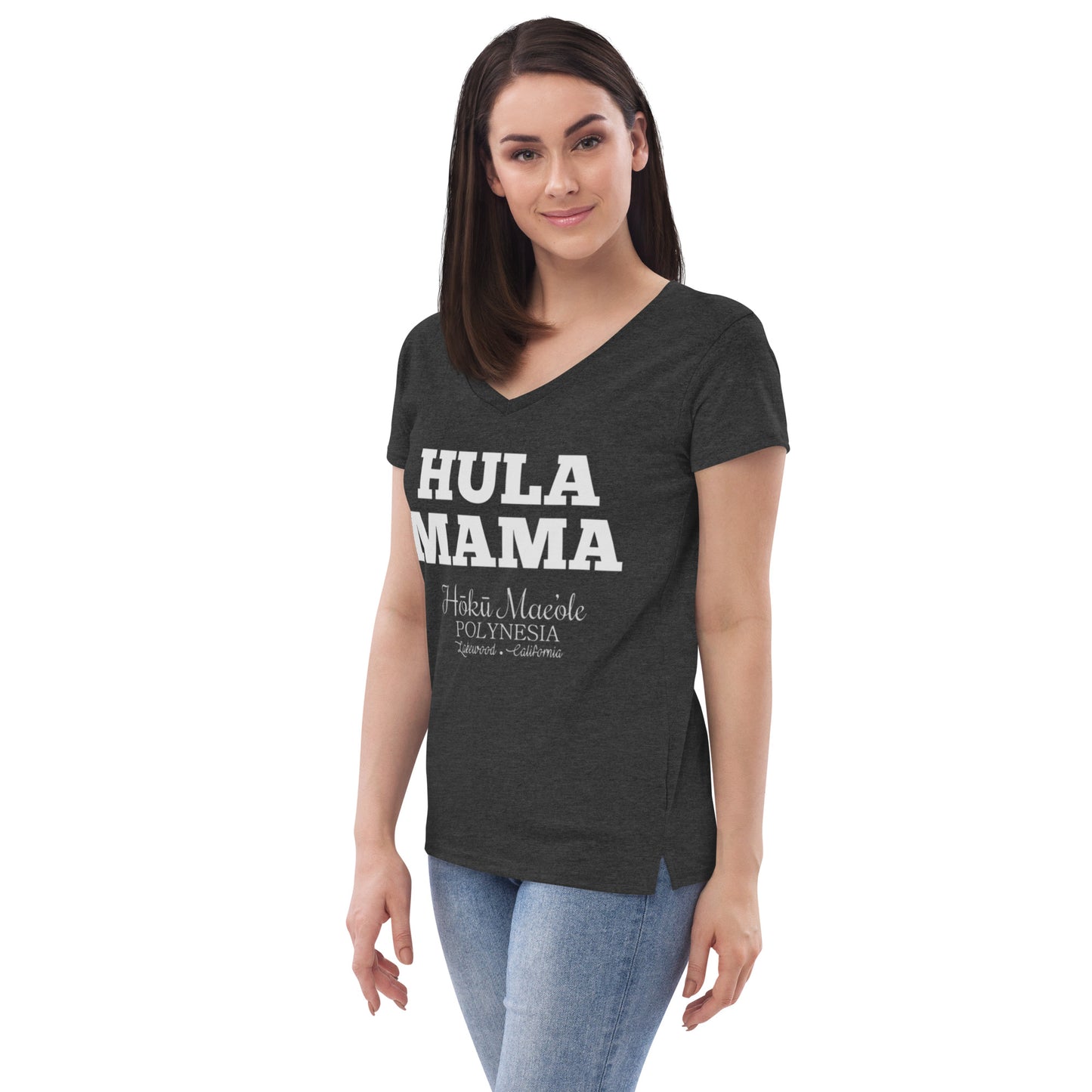 HULA MAMA - Women’s recycled v-neck t-shirt