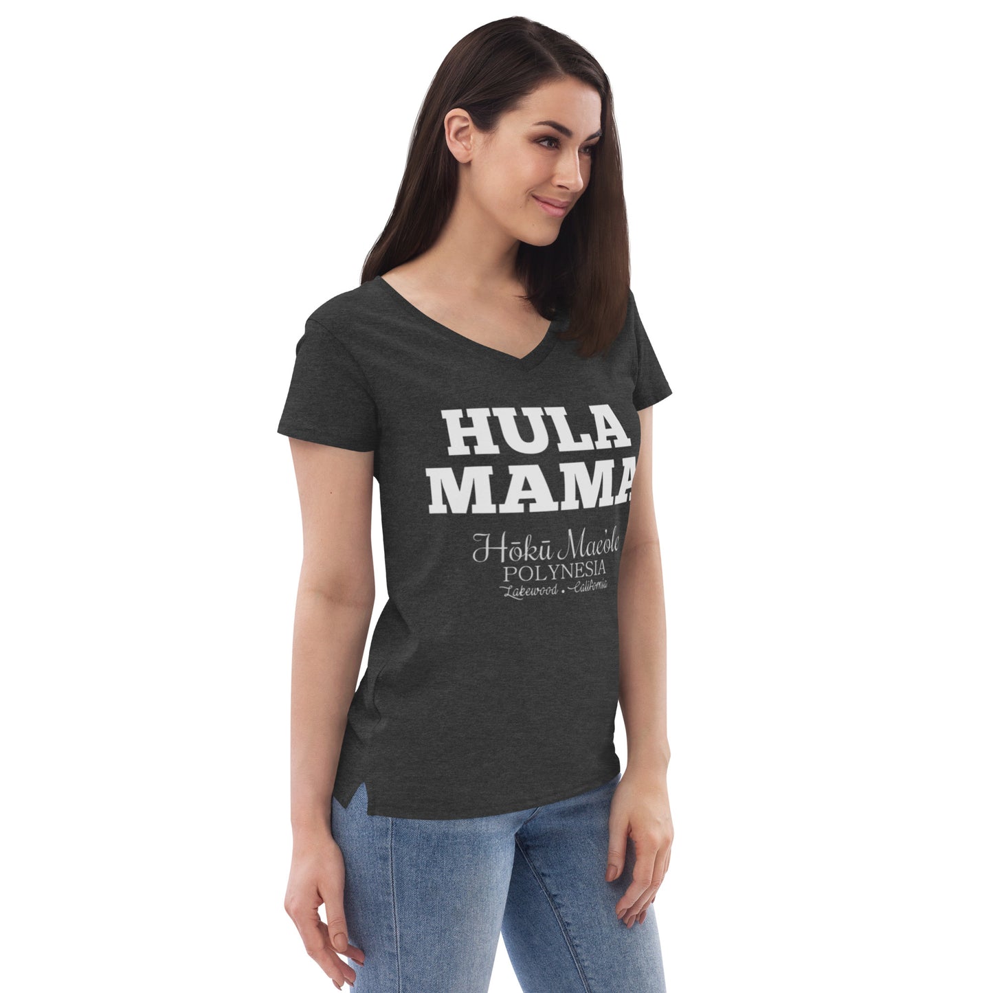 HULA MAMA - Women’s recycled v-neck t-shirt