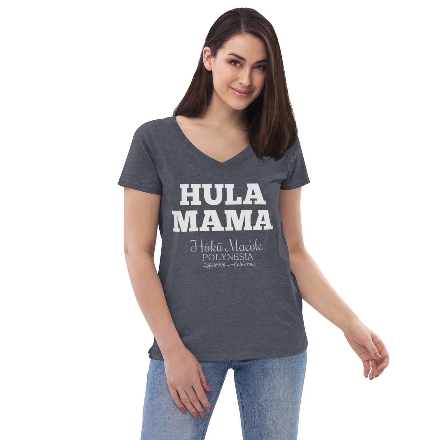 HULA MAMA - Women’s recycled v-neck t-shirt