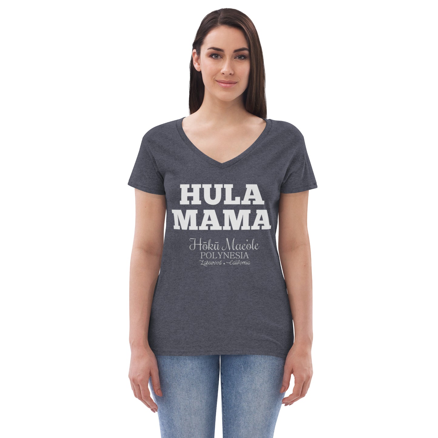 HULA MAMA - Women’s recycled v-neck t-shirt