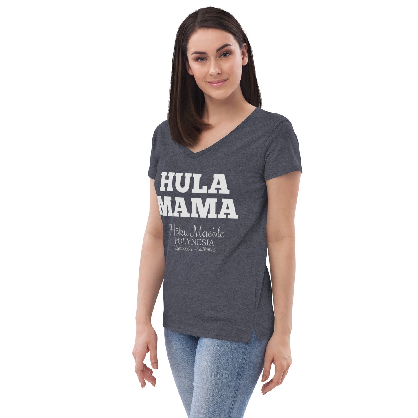 HULA MAMA - Women’s recycled v-neck t-shirt