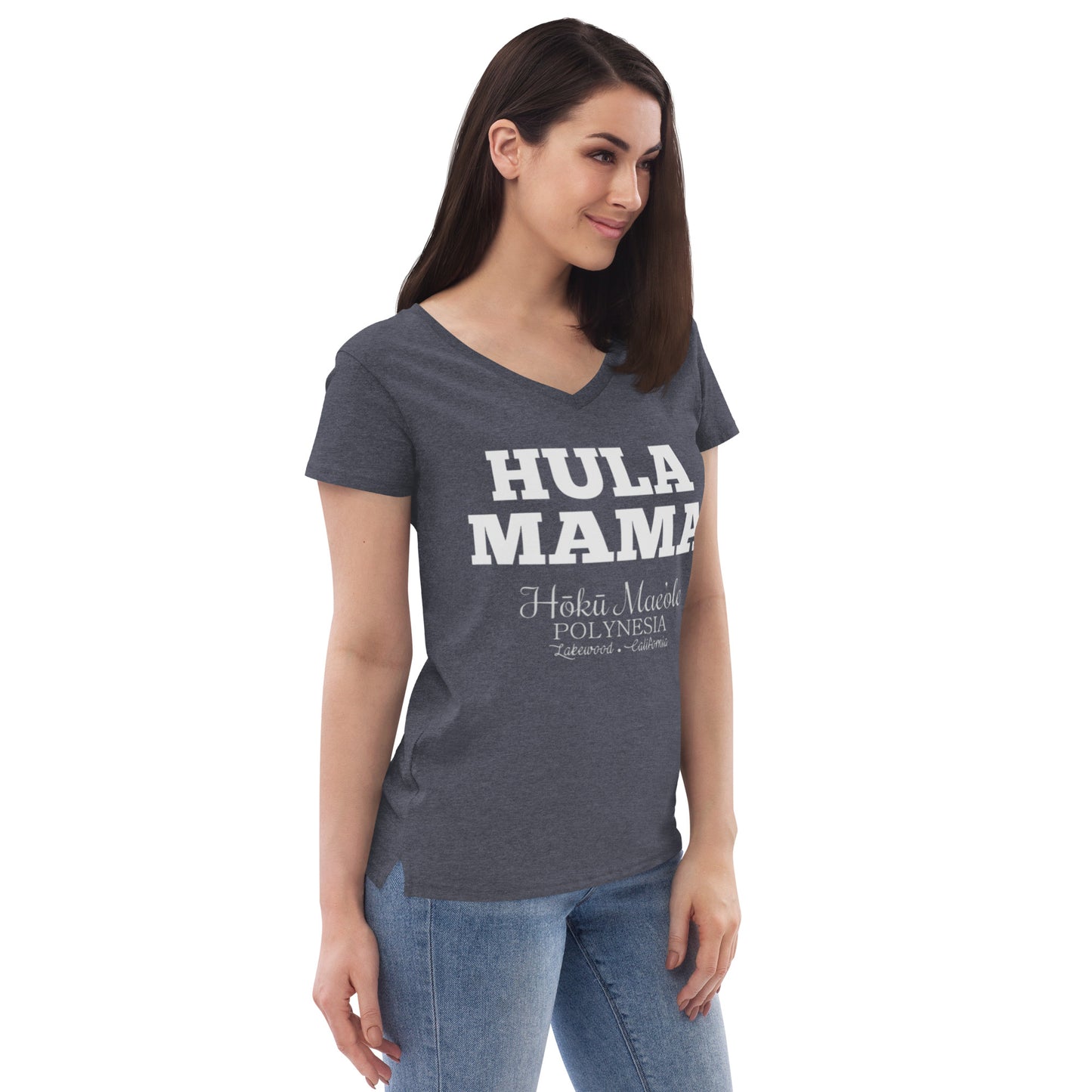 HULA MAMA - Women’s recycled v-neck t-shirt
